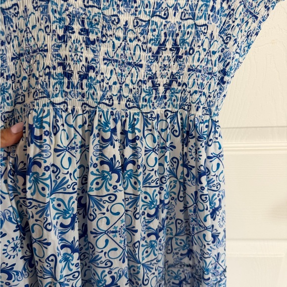 Hill House Blue and White Floral Maxi Dress - Picture 2 of 3